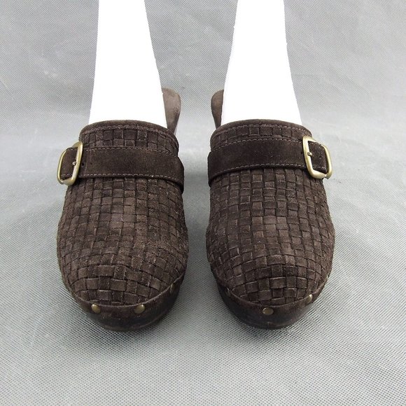 STEVEN by Steve Madden Brown Suede Clogs Mules Size 7.5 - Picture 1 of 8